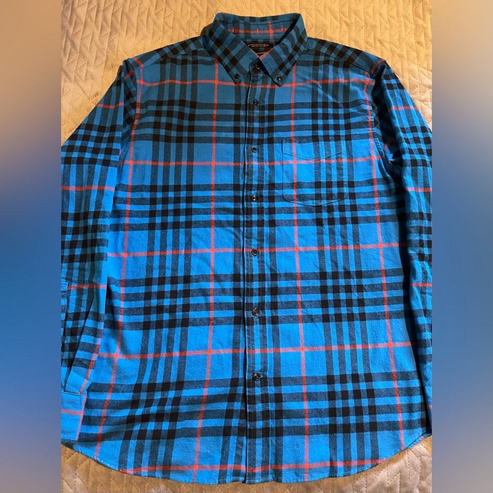 Banana republic organic cotton button up shirt mens large‎ pre-owned condition